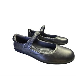 Walking Cradles Mary Jane Dark Metallic Gray Flats Size 7.5 B